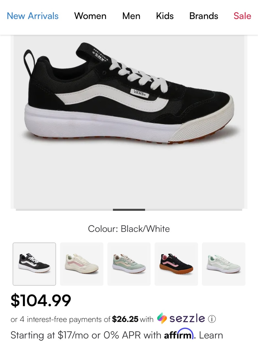 Vans Black and White Low-Top Skate Shoe
